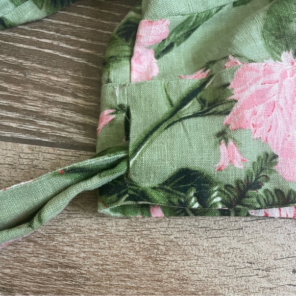 Final Price Agua Bendita x Target Linen Blend Floral Tropical Wrap Crop Top XXL - Picture 6 of 10